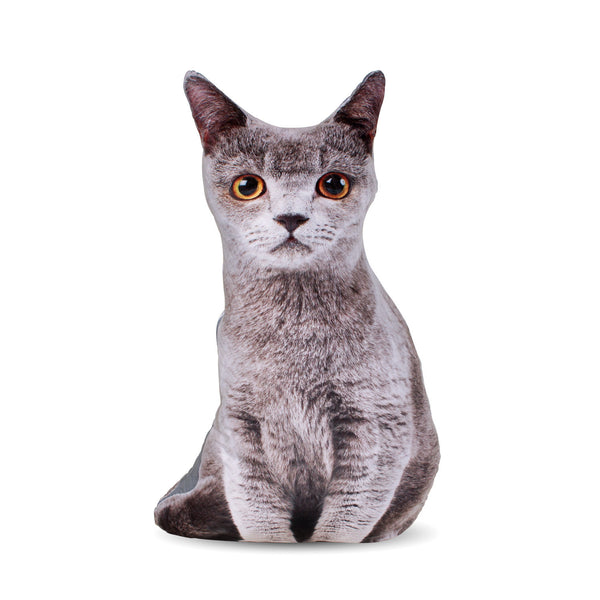 Grey Cat 3D Pillow-Shelfies-| All-Over-Print Everywhere - Designed to Make You Smile