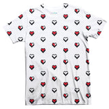 8 Bit Heart T-Shirt-Subliminator-| All-Over-Print Everywhere - Designed to Make You Smile