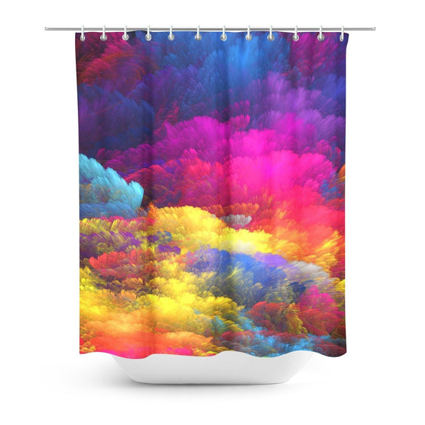 Abstract Colors Shower Curtain-Gooten-One Size-| All-Over-Print Everywhere - Designed to Make You Smile