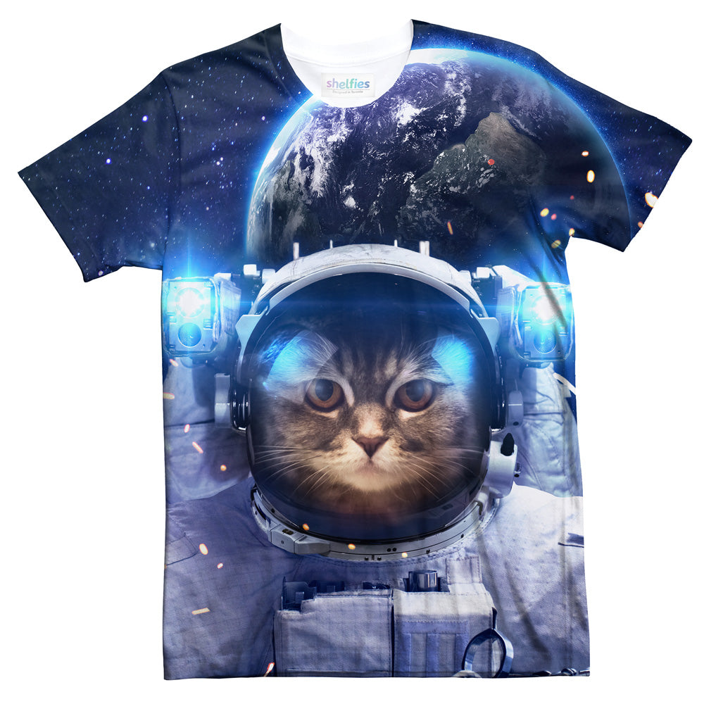 Astronaut Cat T-Shirt-Subliminator-| All-Over-Print Everywhere - Designed to Make You Smile