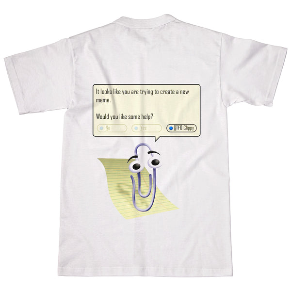 MS Word Clippy T-Shirt-Subliminator-| All-Over-Print Everywhere - Designed to Make You Smile