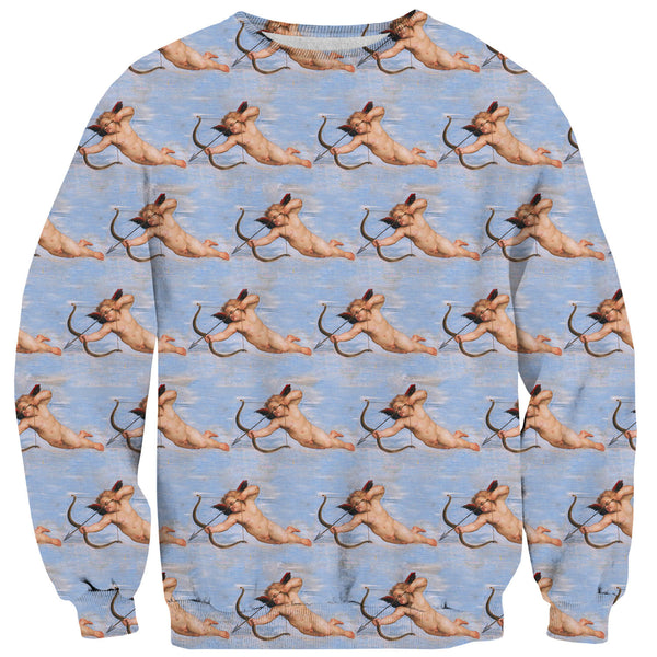 Cupid Repeat Sweater-Shelfies-| All-Over-Print Everywhere - Designed to Make You Smile
