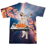 DJ Pizza Cat T-Shirt-Subliminator-| All-Over-Print Everywhere - Designed to Make You Smile