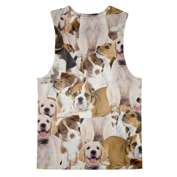 Doggy Invasion Tank Top-kite.ly-| All-Over-Print Everywhere - Designed to Make You Smile
