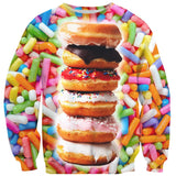 Donut Stack Sweater-Shelfies-| All-Over-Print Everywhere - Designed to Make You Smile