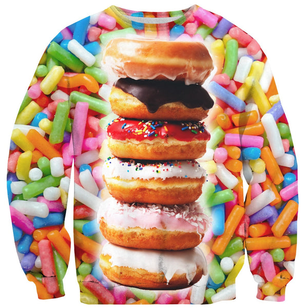 Donut Stack Sweater-Shelfies-| All-Over-Print Everywhere - Designed to Make You Smile