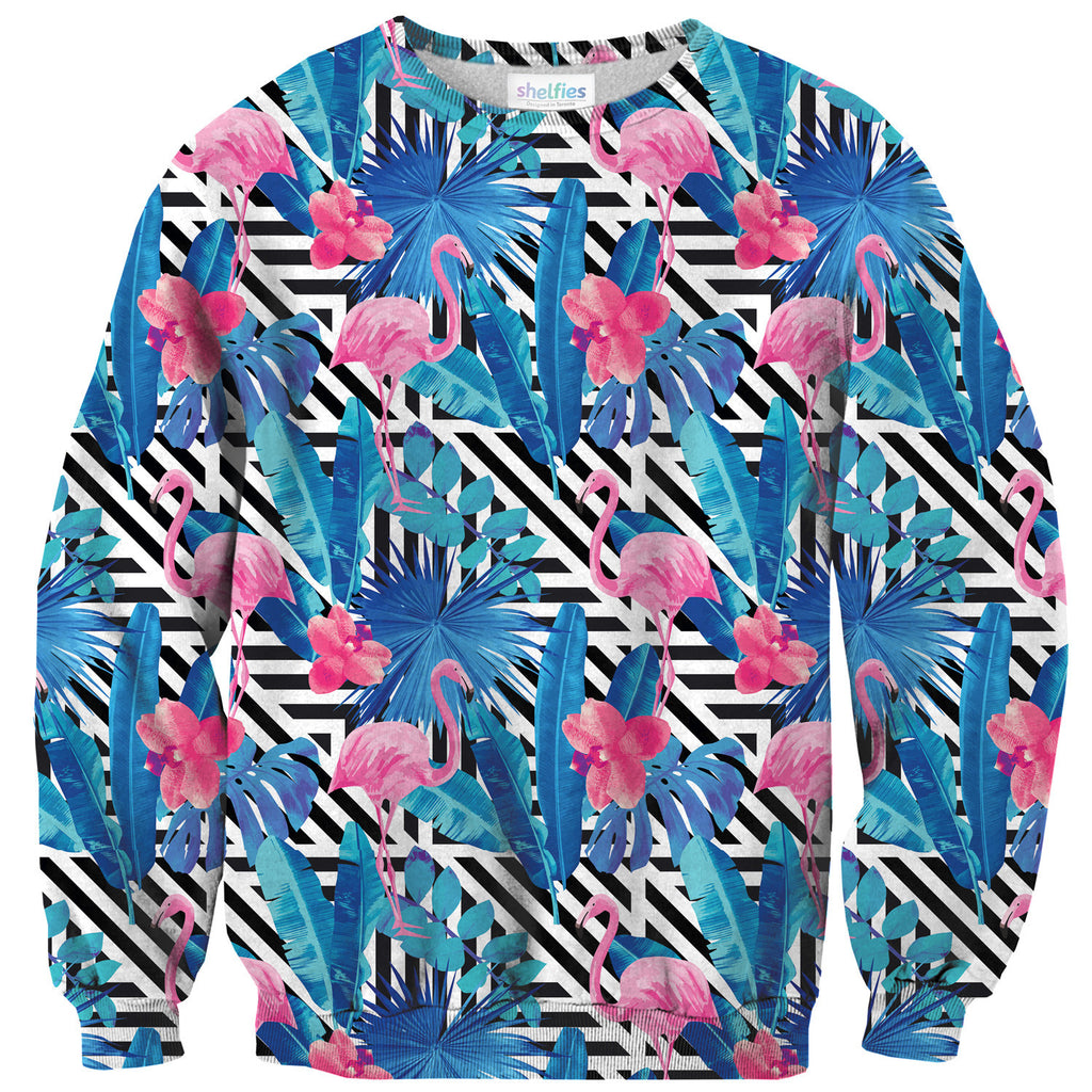 LA Flamingo Sweater-Shelfies-| All-Over-Print Everywhere - Designed to Make You Smile