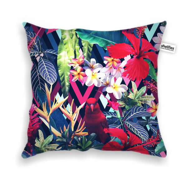 Floral Bird Throw Pillow Case-Shelfies-| All-Over-Print Everywhere - Designed to Make You Smile