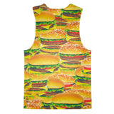 Hamburger Invasion Tank Top-kite.ly-| All-Over-Print Everywhere - Designed to Make You Smile