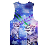 Laser Cat Tank Top-kite.ly-| All-Over-Print Everywhere - Designed to Make You Smile