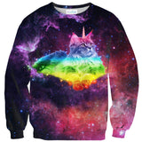 Magical Space Cat Sweater-Subliminator-| All-Over-Print Everywhere - Designed to Make You Smile