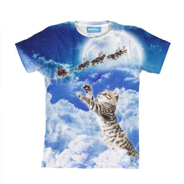 Meowy Christmas Youth T-Shirt-kite.ly-| All-Over-Print Everywhere - Designed to Make You Smile