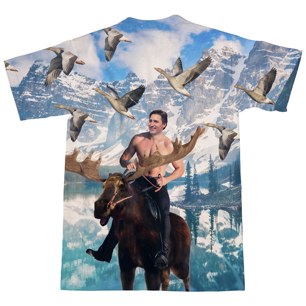 Moosin' Trudeau T-Shirt-Subliminator-| All-Over-Print Everywhere - Designed to Make You Smile