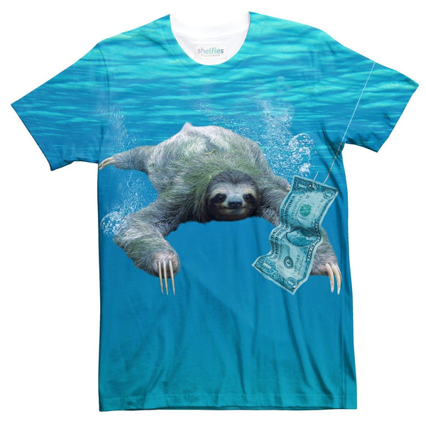Nirvana Sloth T-Shirt-Subliminator-| All-Over-Print Everywhere - Designed to Make You Smile