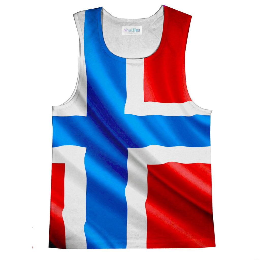 Norway Flag Tank Top-kite.ly-| All-Over-Print Everywhere - Designed to Make You Smile
