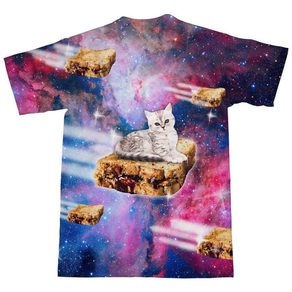 PB&J Galaxy Cat T-Shirt-Subliminator-| All-Over-Print Everywhere - Designed to Make You Smile