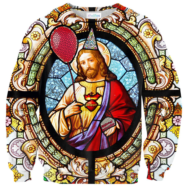 Party God Sweater-Subliminator-| All-Over-Print Everywhere - Designed to Make You Smile