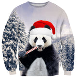 Santa Panda Sweater-Subliminator-| All-Over-Print Everywhere - Designed to Make You Smile