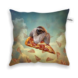 Sloth Pizza Throw Pillow Case-Shelfies-| All-Over-Print Everywhere - Designed to Make You Smile