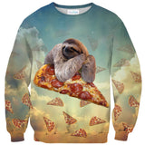 Sloth Pizza Sweater-Subliminator-| All-Over-Print Everywhere - Designed to Make You Smile