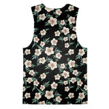 White Flowers Tank Top-kite.ly-| All-Over-Print Everywhere - Designed to Make You Smile