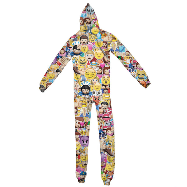 Emoji Invasion Adult Jumpsuit-Shelfies-| All-Over-Print Everywhere - Designed to Make You Smile