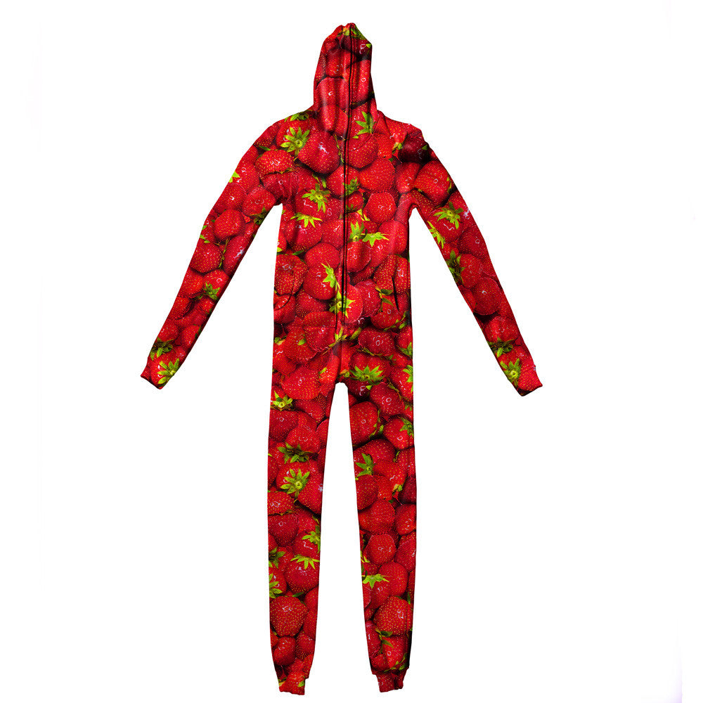 Strawberry Invasion Adult Jumpsuit-Shelfies-| All-Over-Print Everywhere - Designed to Make You Smile