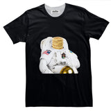 Astronaut Pancakes Basic T-Shirt-Printify-Black-S-| All-Over-Print Everywhere - Designed to Make You Smile