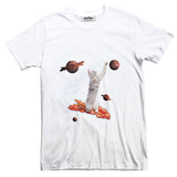 Bacon Cat Basic T-Shirt-Printify-White-S-| All-Over-Print Everywhere - Designed to Make You Smile