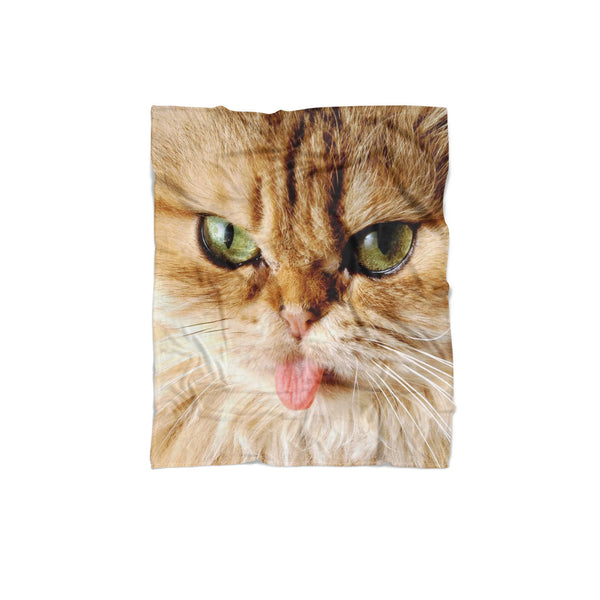 Cat "Pussy Face" Blanket-Gooten-Regular-| All-Over-Print Everywhere - Designed to Make You Smile