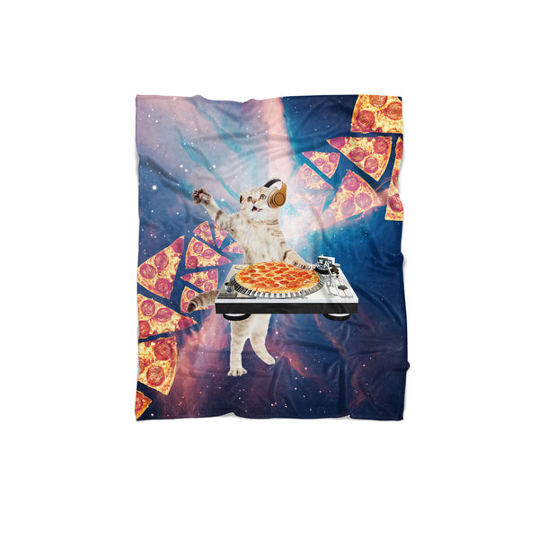 DJ Pizza Cat Blanket-Gooten-Regular-| All-Over-Print Everywhere - Designed to Make You Smile
