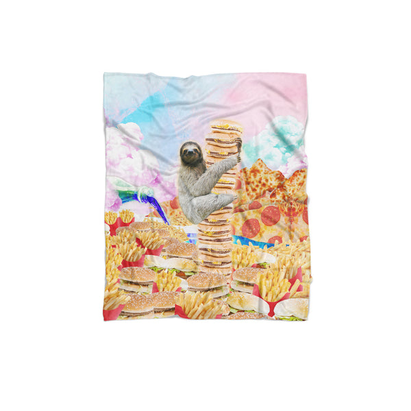 Junkfood Paradise Sloth Blanket-Gooten-Regular-| All-Over-Print Everywhere - Designed to Make You Smile