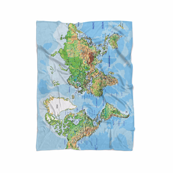 World Map Blanket-Gooten-Cuddle-| All-Over-Print Everywhere - Designed to Make You Smile