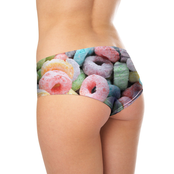 Cereal Invasion Booty Shorts-Shelfies-| All-Over-Print Everywhere - Designed to Make You Smile