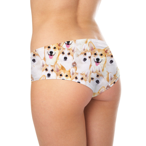 Corgi Invasion Booty Shorts-Shelfies-| All-Over-Print Everywhere - Designed to Make You Smile