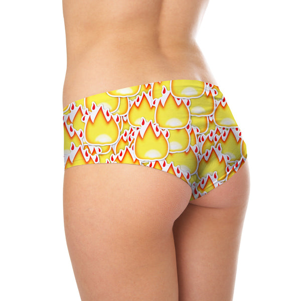 Fire Emoji Booty Shorts-Shelfies-| All-Over-Print Everywhere - Designed to Make You Smile