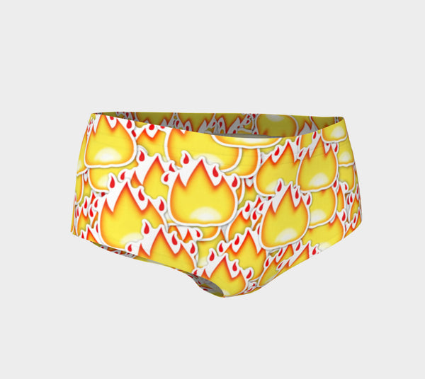 Fire Emoji Booty Shorts-Shelfies-| All-Over-Print Everywhere - Designed to Make You Smile