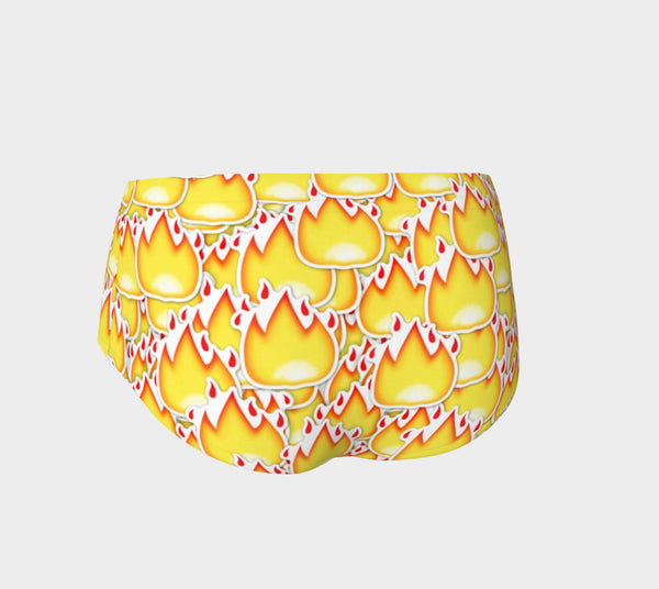 Fire Emoji Booty Shorts-Shelfies-| All-Over-Print Everywhere - Designed to Make You Smile
