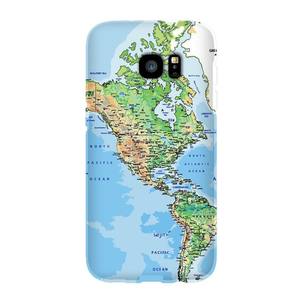 World Map The Americas Smartphone Case-Gooten-Samsung S7 Edge-| All-Over-Print Everywhere - Designed to Make You Smile