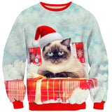 Christmas Cat Sweater-Subliminator-| All-Over-Print Everywhere - Designed to Make You Smile