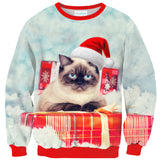 Christmas Cat Sweater-Subliminator-| All-Over-Print Everywhere - Designed to Make You Smile
