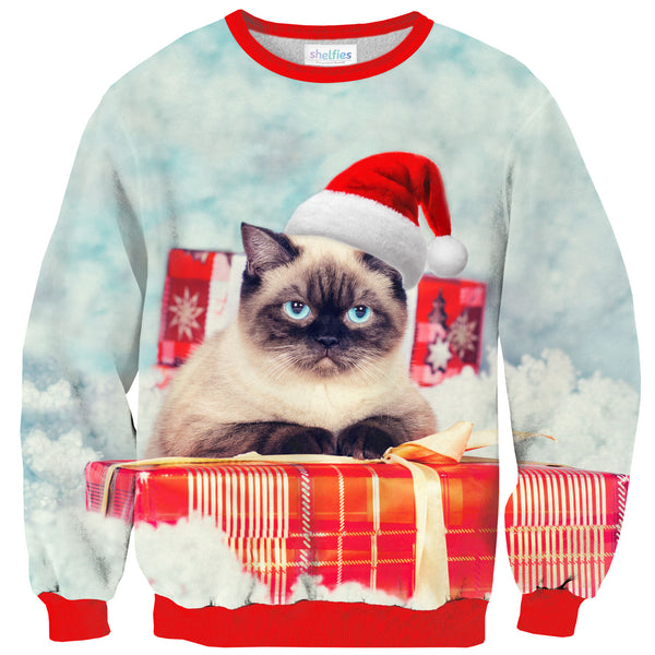 Christmas Cat Sweater-Subliminator-| All-Over-Print Everywhere - Designed to Make You Smile