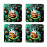Hamburger Cat Coaster Set-Gooten-Set of 4-| All-Over-Print Everywhere - Designed to Make You Smile