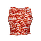 Bacon Invasion Crop Tank-Shelfies-| All-Over-Print Everywhere - Designed to Make You Smile