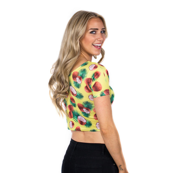 Cuban Coconut Crop Top-Shelfies-| All-Over-Print Everywhere - Designed to Make You Smile