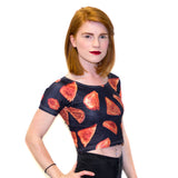 Grilled Cheese Crop Top-Shelfies-| All-Over-Print Everywhere - Designed to Make You Smile