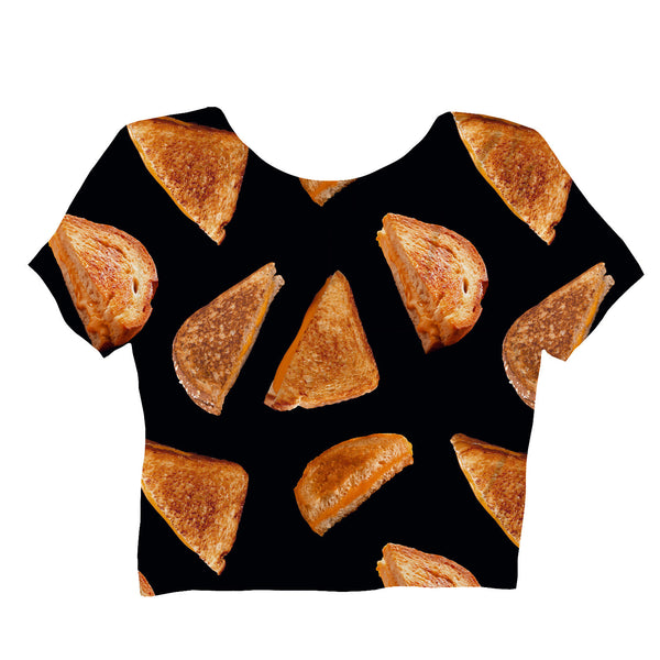 Grilled Cheese Crop Top-Shelfies-| All-Over-Print Everywhere - Designed to Make You Smile