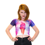 Majestic Ice Cream Crop Top-Shelfies-| All-Over-Print Everywhere - Designed to Make You Smile