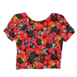 Summer Berries Invasion Crop Top-Shelfies-| All-Over-Print Everywhere - Designed to Make You Smile