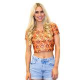 Sunflower Crop Top-Shelfies-| All-Over-Print Everywhere - Designed to Make You Smile